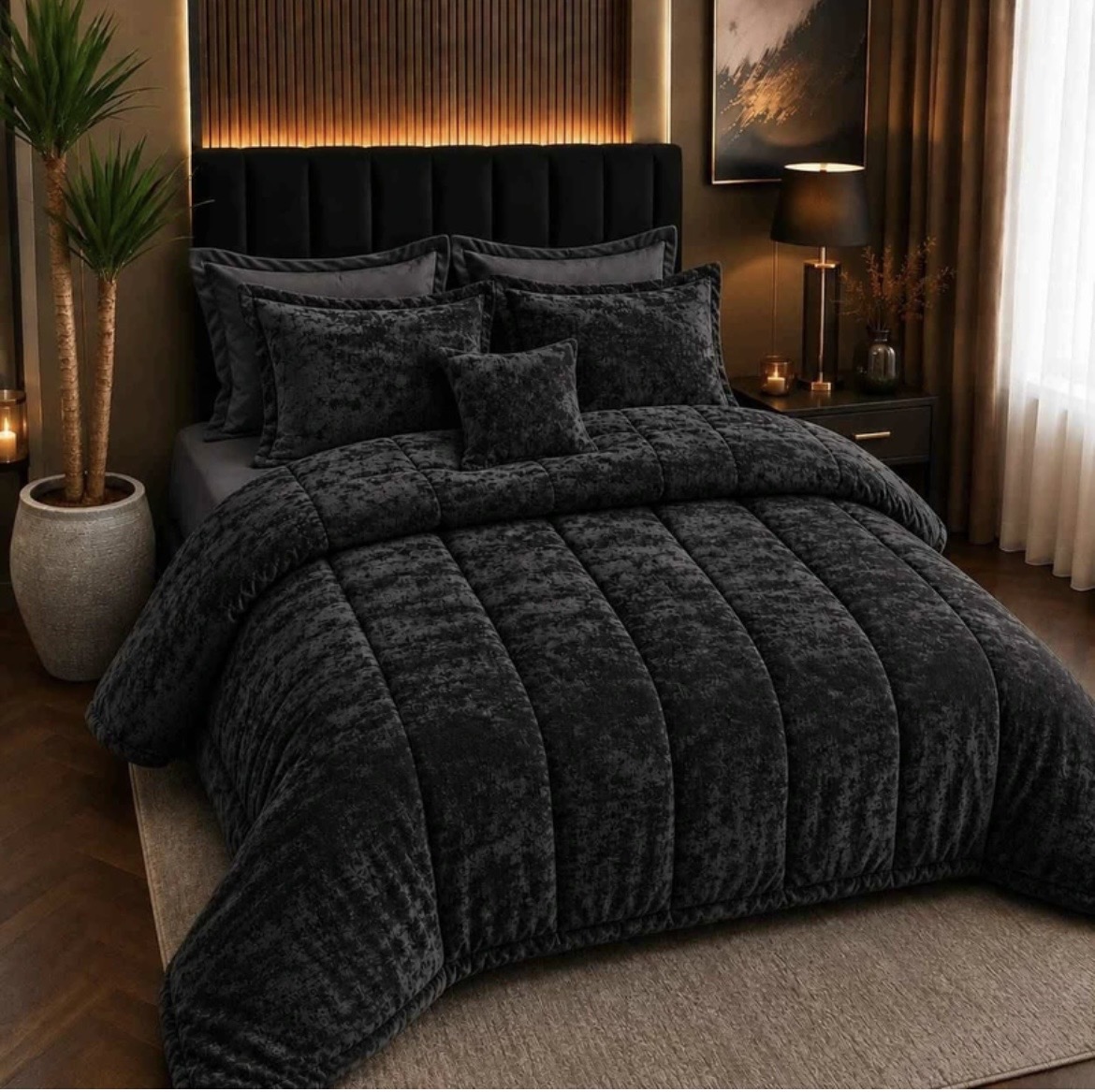 روتختی مخمل شانل مشکی کد 288